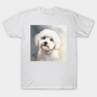 Bichon Frise Watercolour Style Painting T-Shirt